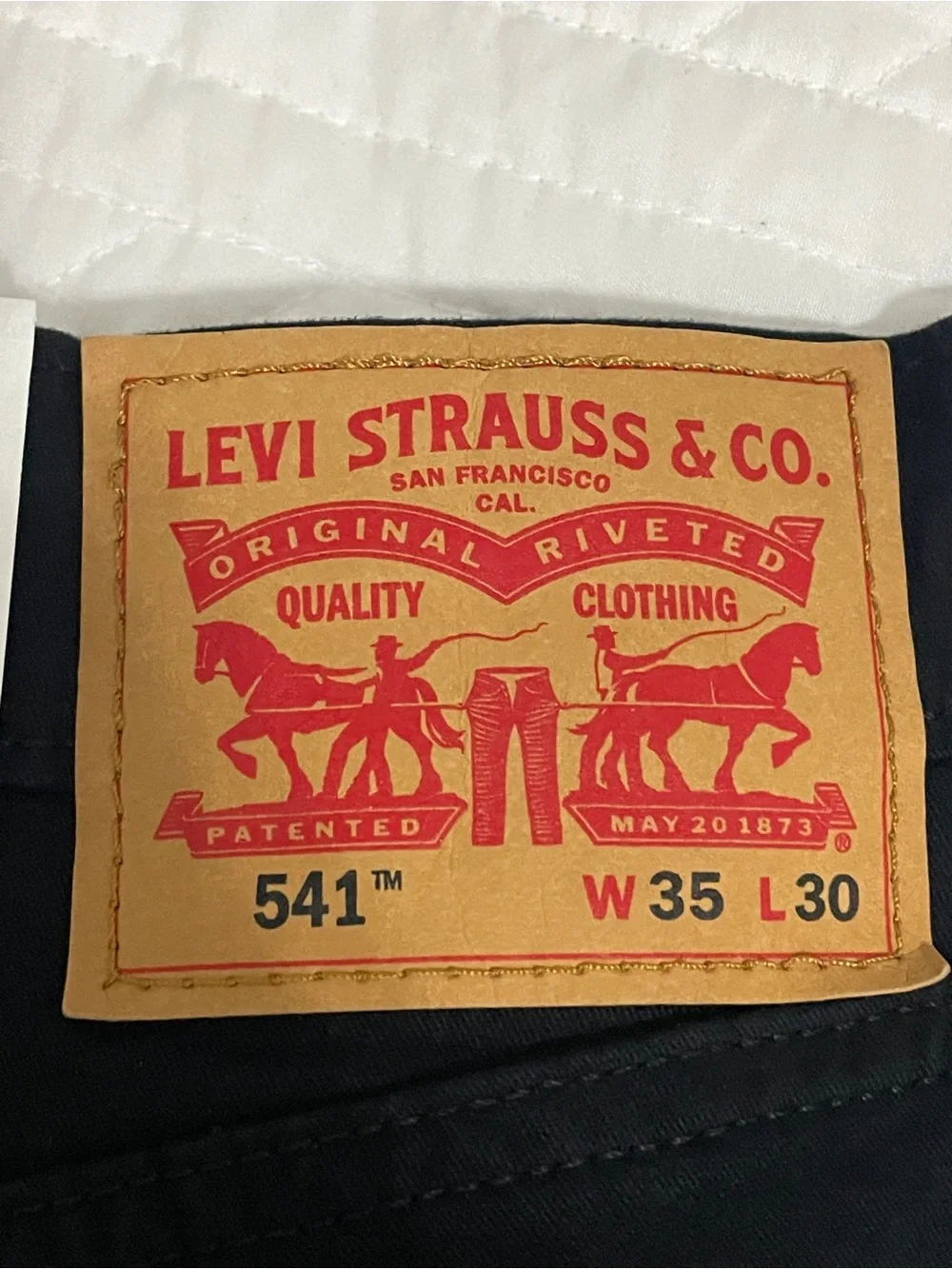 NWT Levi's 541 Men's Black Athletic Taper Jeans All Seasons Tech 35x30 Stretch